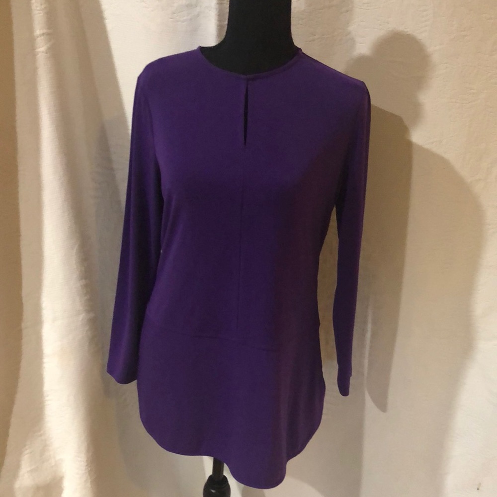 Lauren Ralph‎ Lauren purple long sleeve top, size small